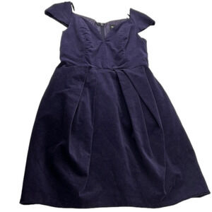 Asos Elegant Velvet Midi Dress with Cap Sleeve